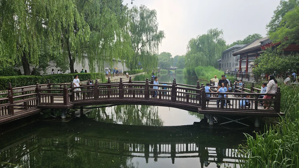 玉河公園木橋、水道與居民